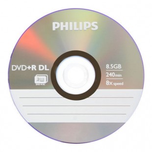 Philips DVD+R DL vierges (Double couche) 8x 8.5Go Argent Lot de 25